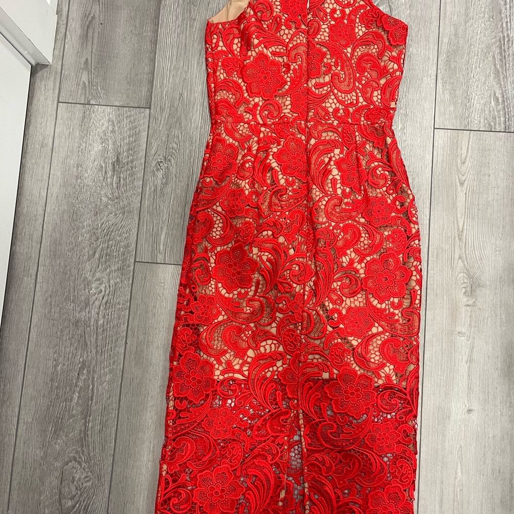 Dress the Population Vibrant Red Gown